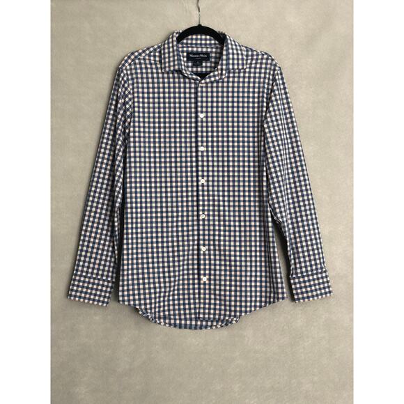 Mizzen+Main Men's  Medium Trim Leeward Gingham Button-Up Shirt - Picture 1 of 7